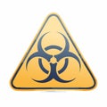 Vector Biohazard Symbol on Warning Triangle Royalty Free Stock Photo