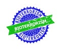 BIOTERRORISM Bicolor Rosette Corroded Watermark Royalty Free Stock Photo