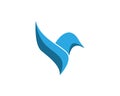 Vector bird logo template Royalty Free Stock Photo