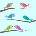 Vector birds set Royalty Free Stock Photo