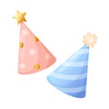 Vector birthday party hats Royalty Free Stock Photo