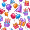 Vector Birthday Seamless Pattern