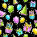 Vector Birthday Seamless Pattern