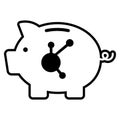 Bitconnect Icon On Piggy Bank Isolated Royalty Free Stock Photo