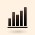 Vector Single Analitic Icon - Graph Royalty Free Stock Photo