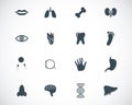 Vector black anatomy icons