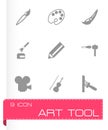 Vector black art tool icon set Royalty Free Stock Photo