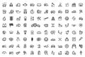 Vector black auto icons set