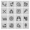 Vector black auto icons set Royalty Free Stock Photo
