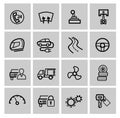 Vector black auto icons set Royalty Free Stock Photo