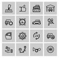 Vector black auto icons set Royalty Free Stock Photo