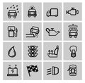 Vector black auto icons set Royalty Free Stock Photo