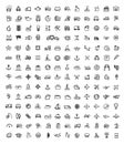 Vector black auto icons set Royalty Free Stock Photo