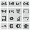 Vector black bank icons