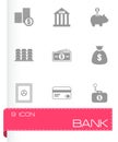 Vector black bank icons set