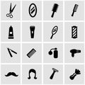 Vector black barber icon set