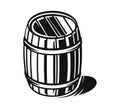 Vector black barrel Royalty Free Stock Photo