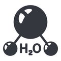 Vector Black Basic Icon - Molecule of Water Royalty Free Stock Photo