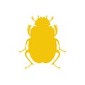 Vector black beetle, egyptian symbol. Lady bug logo template