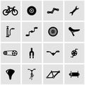 Vector black bicycle icon set