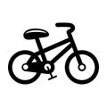 Vector Black Bicycle Icon. Simple Minimalistic Vector Bike Icon. Cycling Sign, Bicycle Shape. Trendy Flat Bike Design