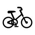 Vector Black Bicycle Icon. Simple Minimalistic Vector Bike Icon. Cycling Sign, Bicycle Shape. Trendy Flat Bike Design