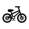 Vector Black Bicycle Icon. Simple Minimalistic Vector Bike Icon. Cycling Sign, Bicycle Shape. Trendy Flat Bike Design