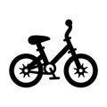 Vector Black Bicycle Icon. Simple Minimalistic Vector Bike Icon. Cycling Sign, Bicycle Shape. Trendy Flat Bike Design