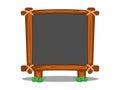 vector black board with wooden frame Royalty Free Stock Photo