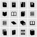 Vector black book icon set Royalty Free Stock Photo