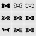 Vector black bow ties icon set Royalty Free Stock Photo