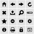 Vector black browser icon set