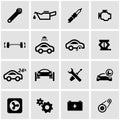 Vector black car service icon set Royalty Free Stock Photo