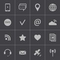 Vector black communication icons set