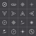 Vector black compass icons set