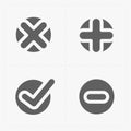 Vector black confirm icons set Royalty Free Stock Photo