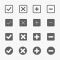 Vector black confirm icons set Royalty Free Stock Photo