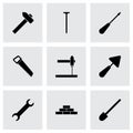 Vector black construction icon set Royalty Free Stock Photo