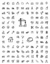 Vector black construction icons set