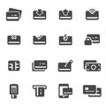 Vector black credit card icons set Royalty Free Stock Photo