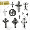 Vector black crosses