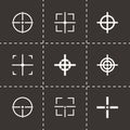 Vector black crosshair icon set Royalty Free Stock Photo