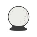 vector black crystal ball icon on white backgrund isolated