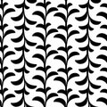 Vector black decorative floral abstract background. Royalty Free Stock Photo