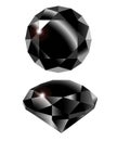 Vector black diamond Royalty Free Stock Photo