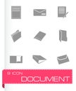 Vector black document icons set