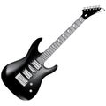 Vector black electric guitar Royalty Free Stock Photo