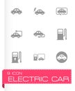Vector black electric icon set Royalty Free Stock Photo