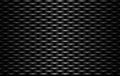 Vector black embossed pattern metal grid seamless background. Diamond shape cell endless texture. Web page fill dark crystal