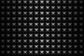 Vector black embossed pattern metal grid seamless background. Square diamond shape cell endless texture. Web page fill dark